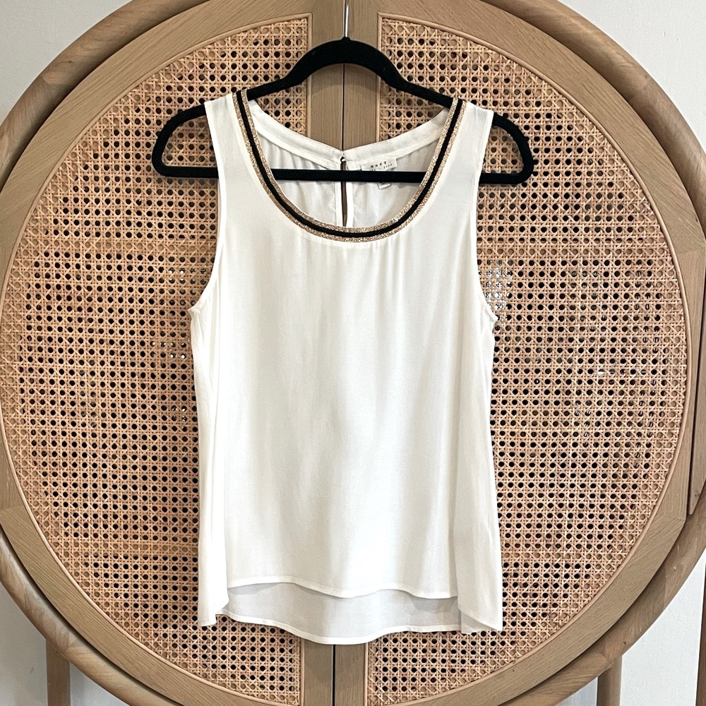 Soft Joie top with metallic neckline